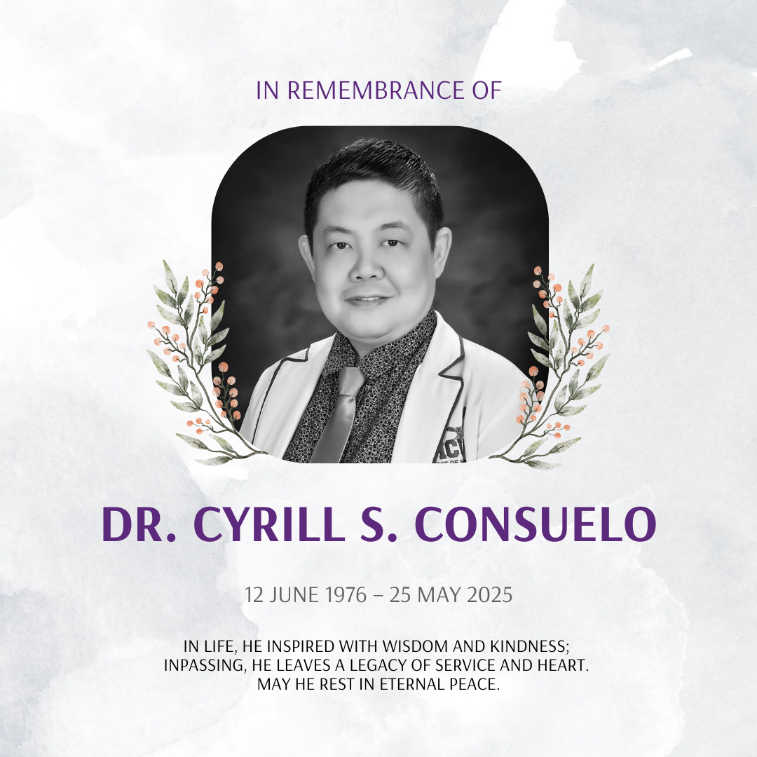 Dr. Cyrill S. Consuelo, Alumnus and Esteemed Faculty Member of Manila Central University